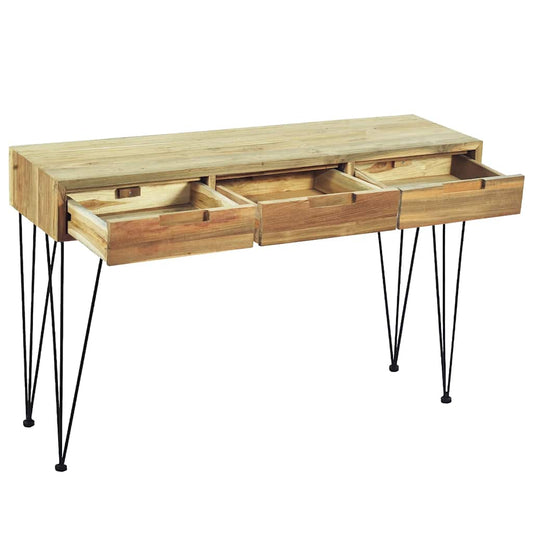 Tavolo Consolle 120x35x76 cm in Legno Massello di Teak - homemem39