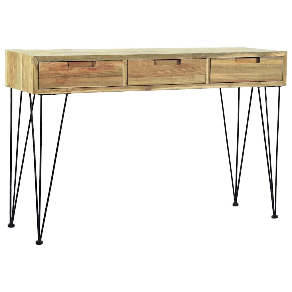 Tavolo Consolle 120x35x76 cm in Legno Massello di Teak - homemem39