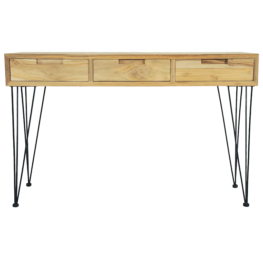 Tavolo Consolle 120x35x76 cm in Legno Massello di Teak - homemem39