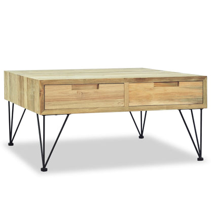 Tavolino da Salotto 80x80x40 cm in Legno Massello di Teak