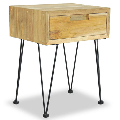 Comodino 40x30x50 cm in Legno Massello di Teak | homemem39