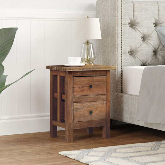 Comodino in Legno Massello di Mogano 40x30x51 cm | homemem39