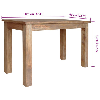 Tavolo da Pranzo in Legno Massello di Mogano 120x60x77 cm