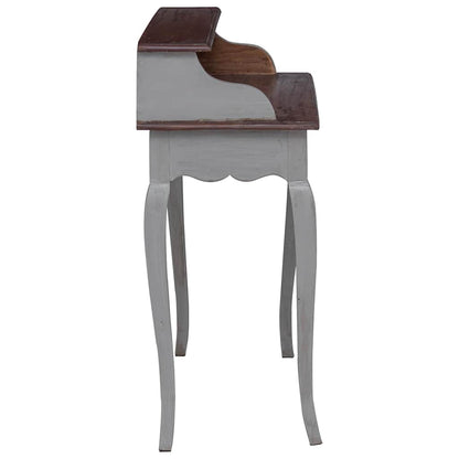 Scrivania in Legno Massello di Mogano 80x40x92 cm