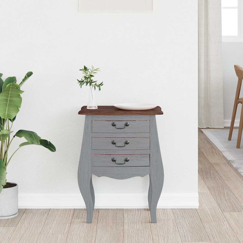 Comodino in Legno Massello di Mogano 48x35x64 cm | homemem39
