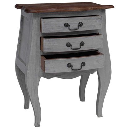 Comodino in Legno Massello di Mogano 48x35x64 cm | homemem39