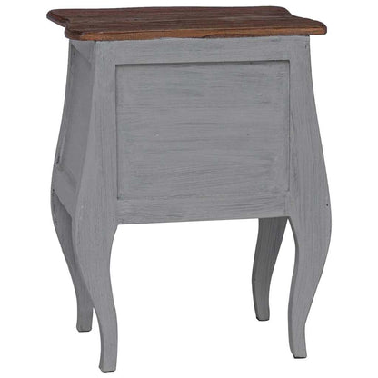 Comodino in Legno Massello di Mogano 48x35x64 cm | homemem39