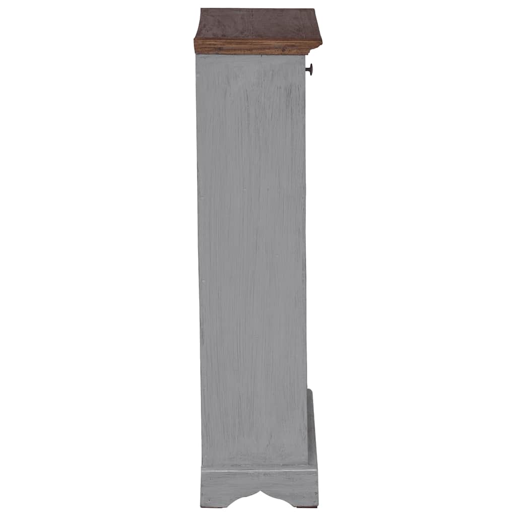 Portavini in Legno Massello di Mogano 55x23x85 cm