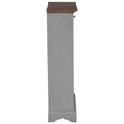 Portavini in Legno Massello di Mogano 55x23x85 cm