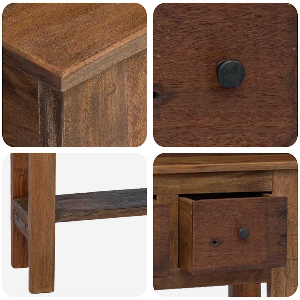 Consolle in Legno di Recupero Misto 80x35x80 cm