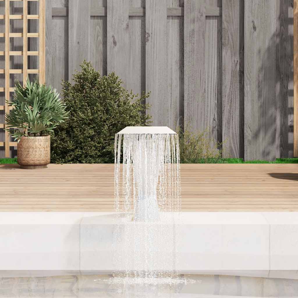 Fontana per Piscina in Acciaio Inossidabile 64x30x52 cm Argento | homemem39