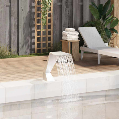Fontana per Piscina in Acciaio Inossidabile 64x30x52 cm Argento | homemem39