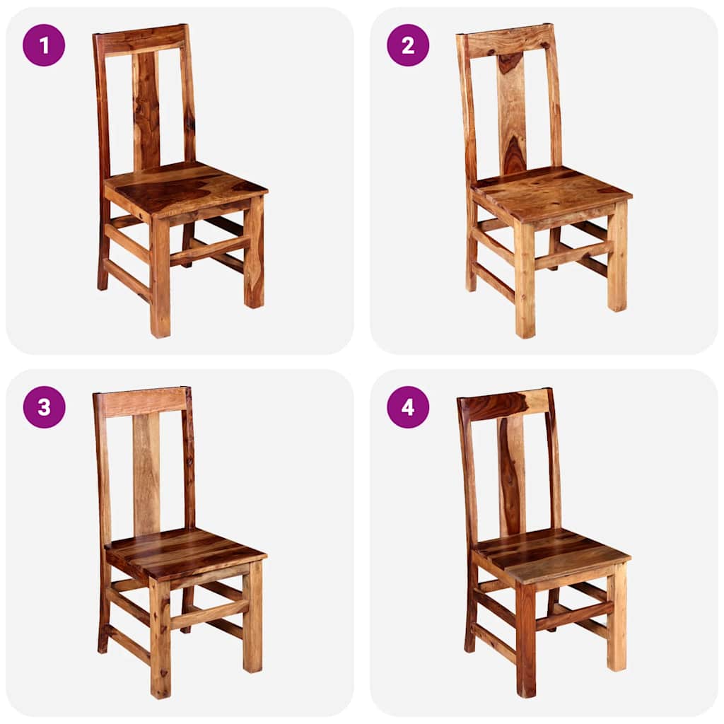 Sedie da Pranzo 6 pz in Legno Massello