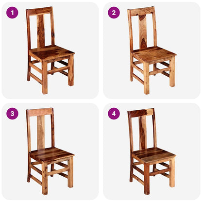 Sedie da Pranzo 6 pz in Legno Massello