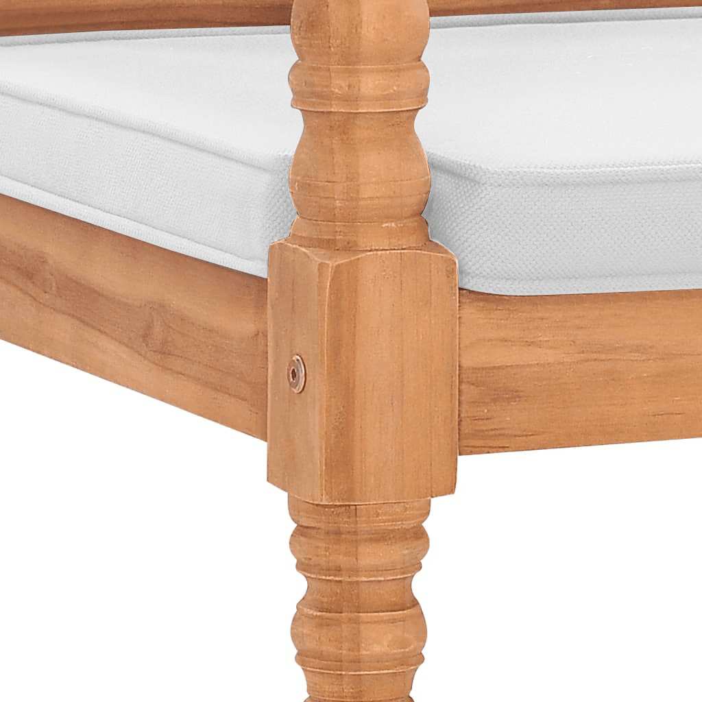Panchina Batavia con Cuscini 120 cm in Teak | homemem39