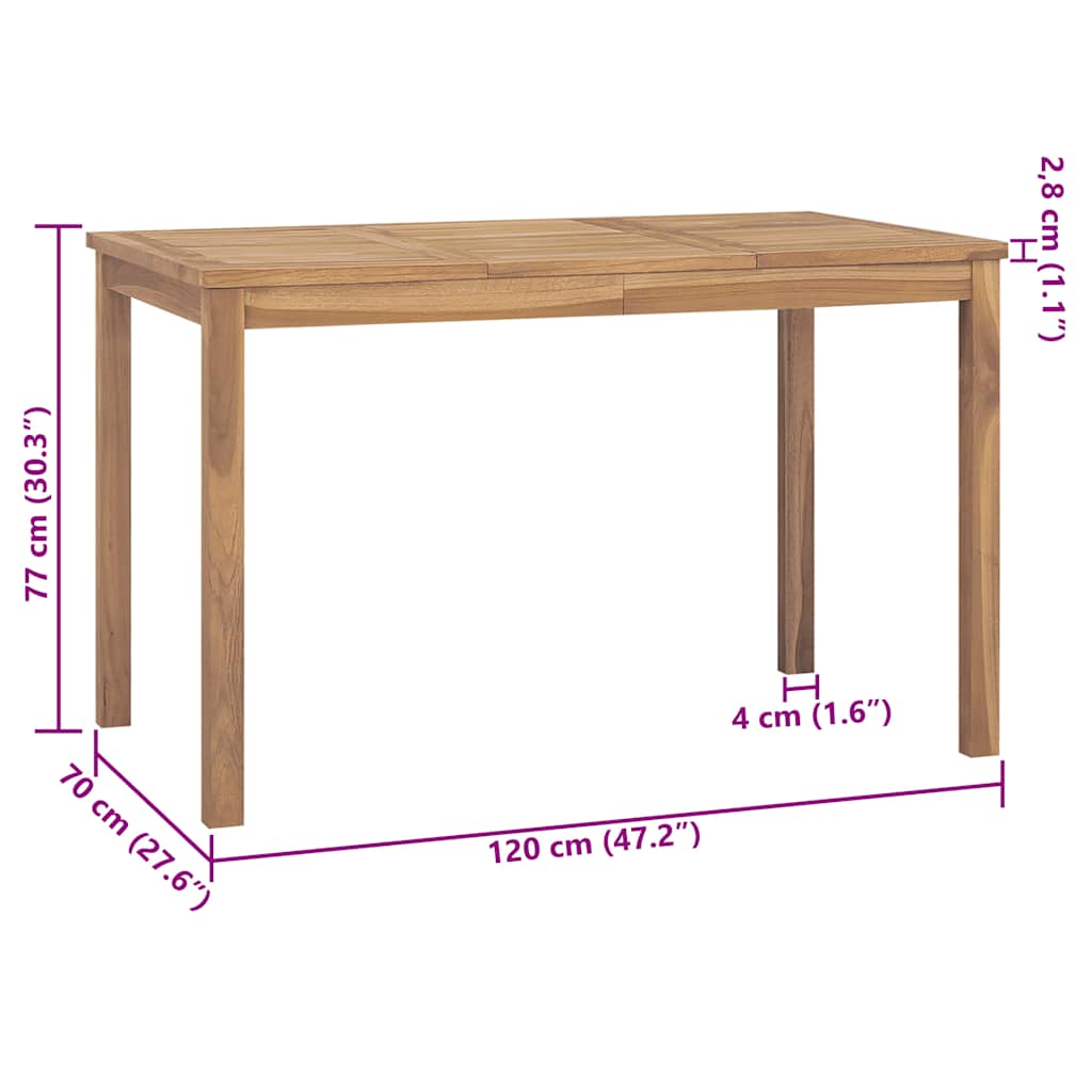 Panchina Batavia con Cuscini 120 cm in Teak | homemem39
