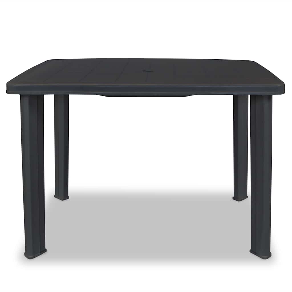 Tavolo da Giardino Antracite 101x68x72 cm in Plastica | homemem39