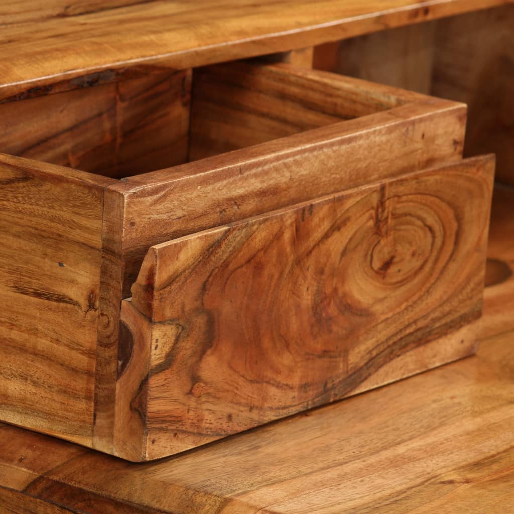 Scrivania con Cassetti in Legno Massello 88x50x90 cm - homemem39