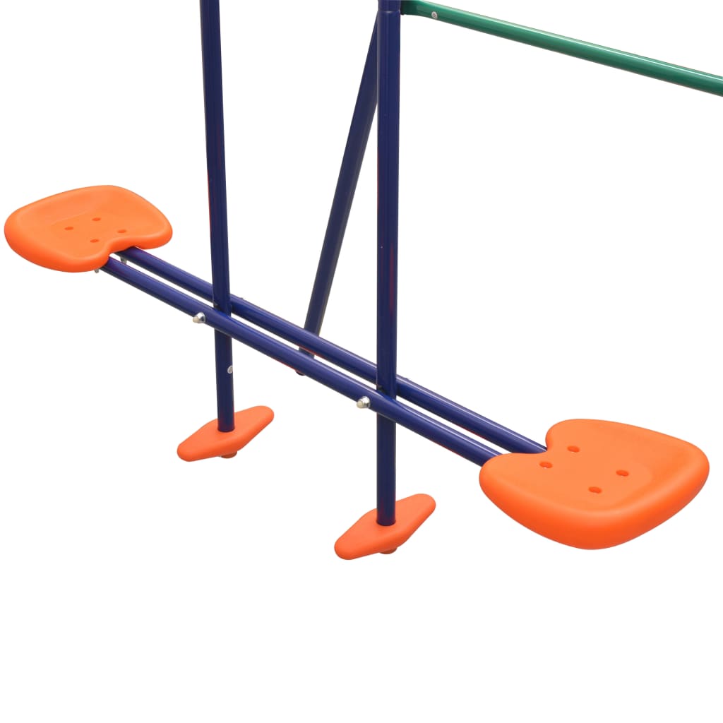 Set Altalene con Scivolo e 3 Sedili Arancione | homemem39