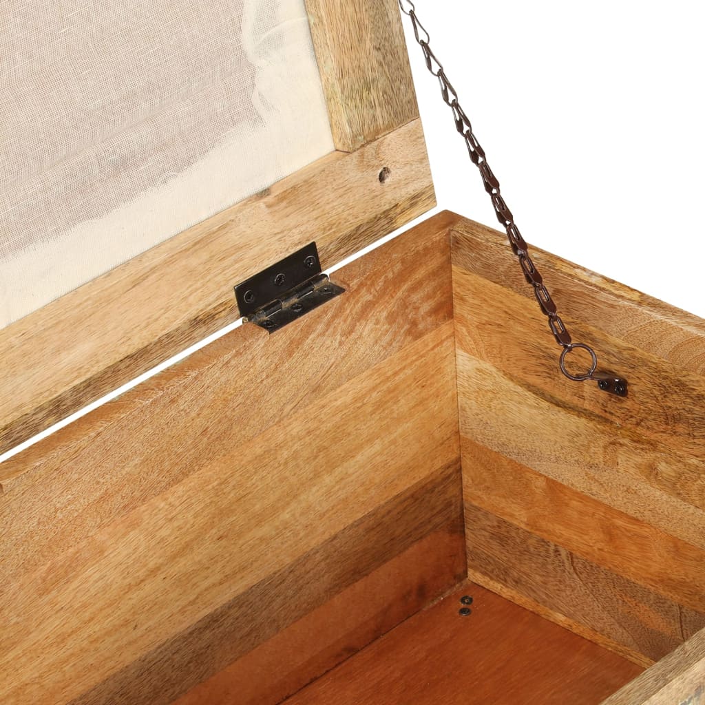 Cassapanca in Legno Massello di Recupero 80x40x40 cm - homemem39