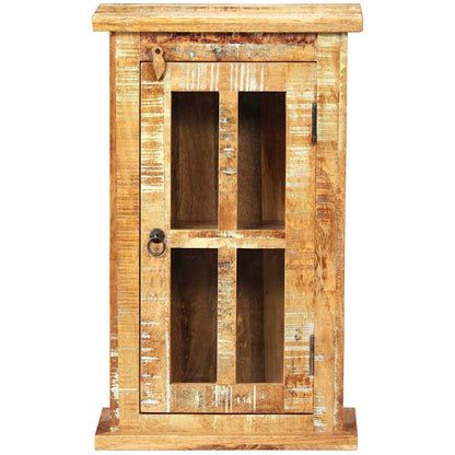 Armadietto a Muro in Legno Massello di Recupero 44x21x72 cm