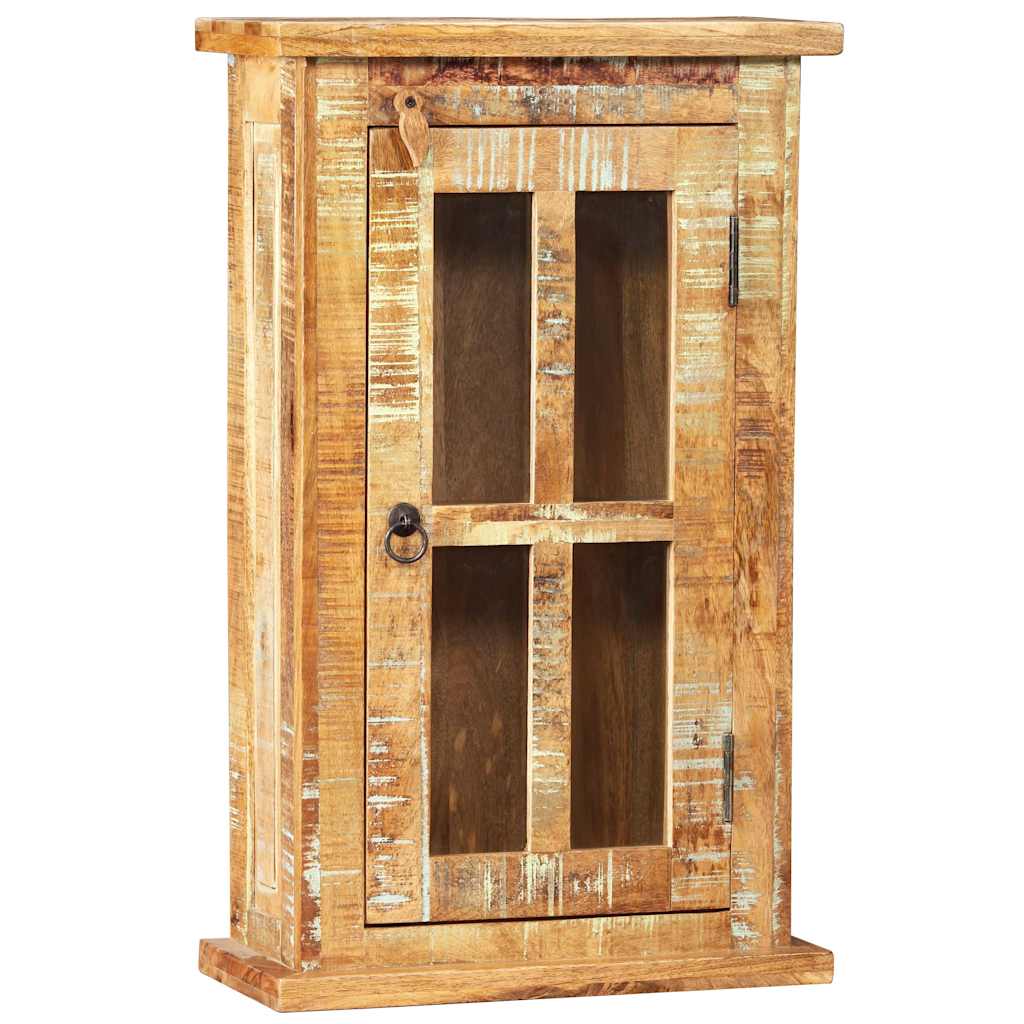 Armadietto a Muro in Legno Massello di Recupero 44x21x72 cm
