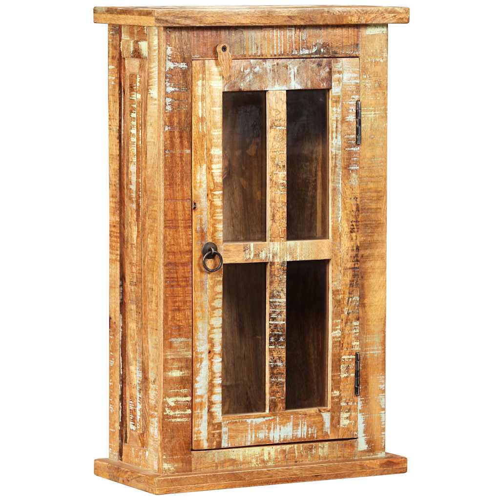 Armadietto a Muro in Legno Massello di Recupero 44x21x72 cm