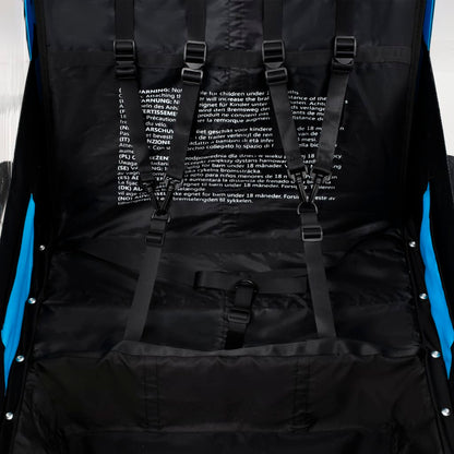 Rimorchio per Bici e Passeggino 2 in 1 Blu e Grigio - homemem39