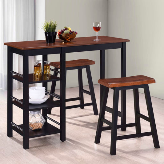 Set da Bar 3 pz in MDF Nero - homemem39
