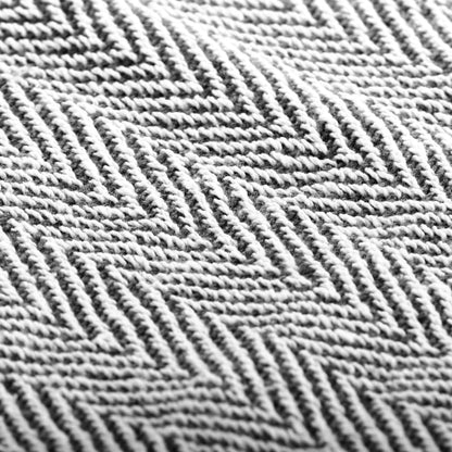 Copriletto in Cotone a Spina di Pesce 125x150 cm Blu Marino - homemem39