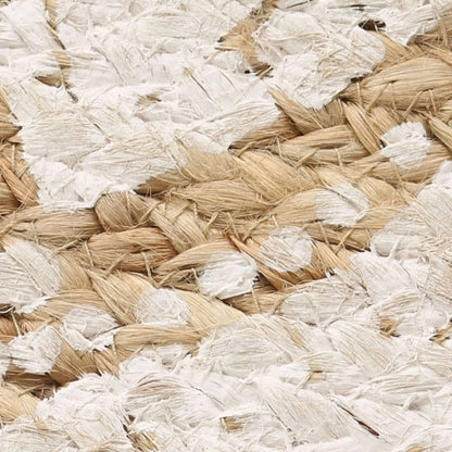 Tappeto in Juta Intrecciata con Stampa 120 cm Rotondo - homemem39