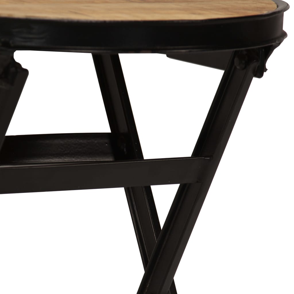 Scrivania con Sgabello Pieghevole in Legno di Mango 115x50x76cm | homemem39