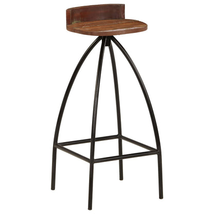 Sgabelli da Bar 2 pz in Legno Massello di Recupero - homemem39