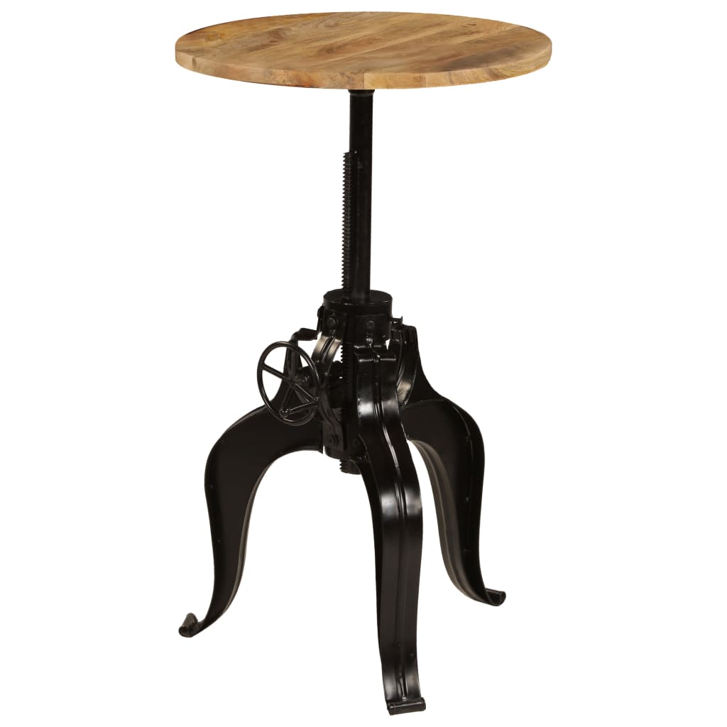 Tavolo da Bar in Legno Massello di Mango 60x(76-110) cm