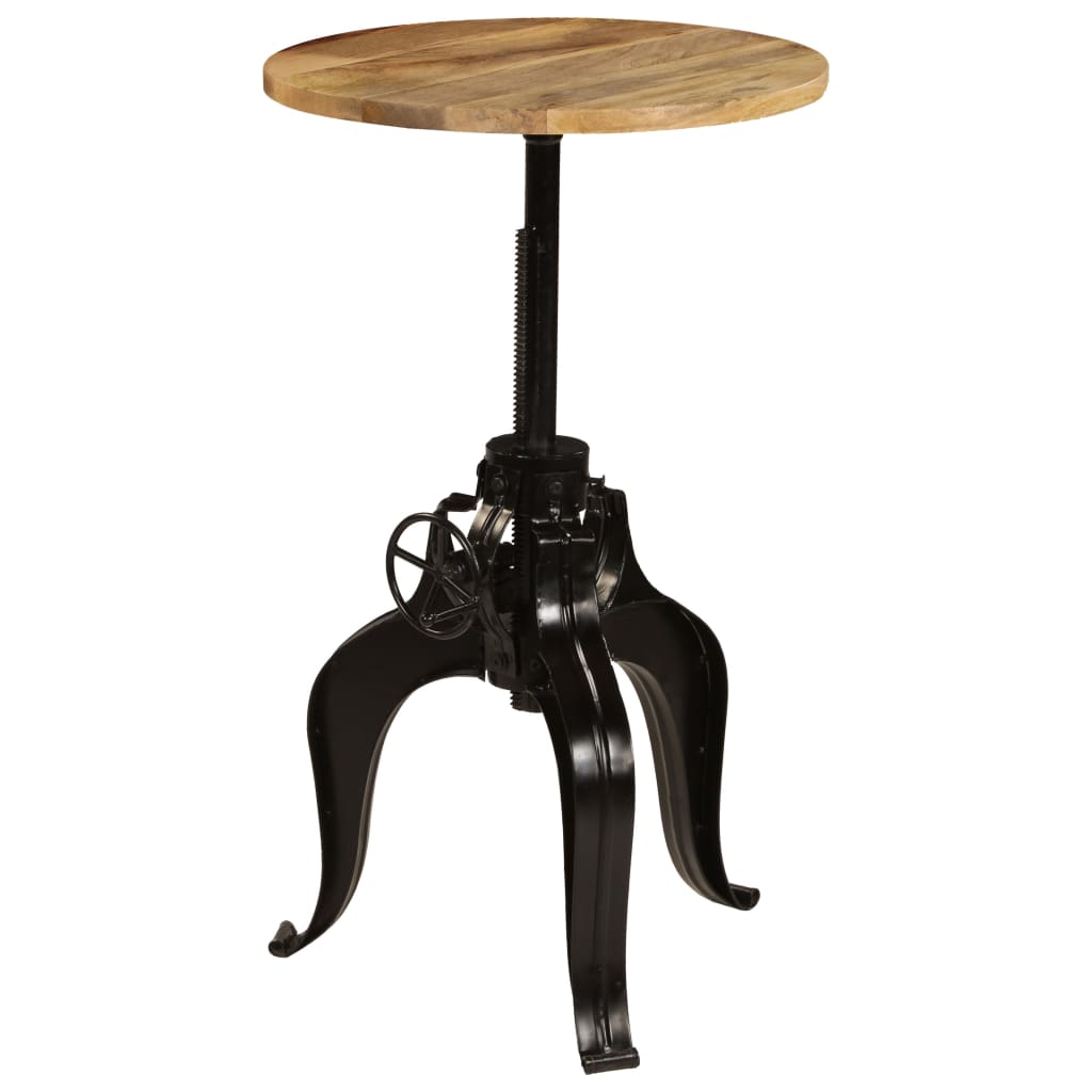 Tavolo da Bar in Legno Massello di Mango 60x(76-110) cm