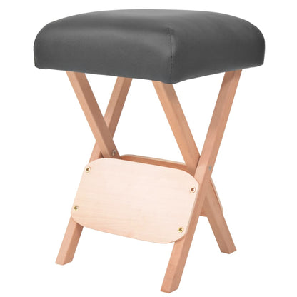 Sgabello da Massaggio Spessore Sedile 12 cm e 2 Supporti Nero | homemem39