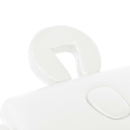 Lettino da Massaggio Pieghevole 2 Zone Spessore 10 cm Bianco - homemem39