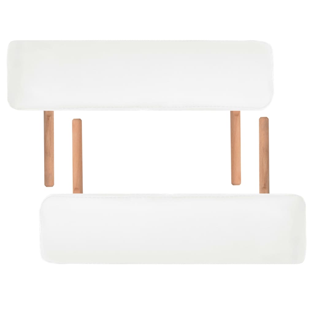 Lettino da Massaggio Pieghevole 2 Zone Spessore 10 cm Bianco | homemem39