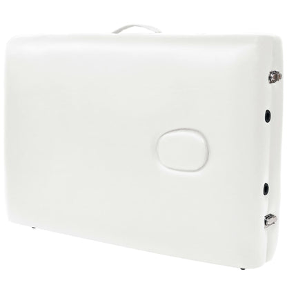 Lettino da Massaggio Pieghevole 2 Zone Spessore 10 cm Bianco | homemem39