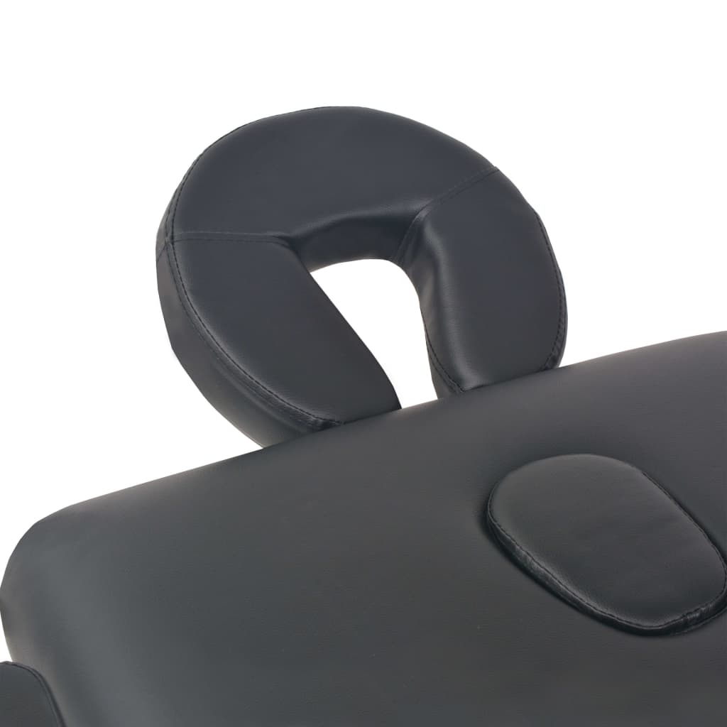 Lettino da Massaggio 2 Zone Pieghevole Spessore 10 cm Nero | homemem39