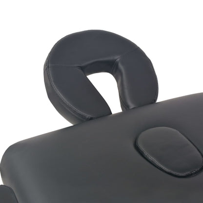 Lettino da Massaggio 2 Zone Pieghevole Spessore 10 cm Nero | homemem39