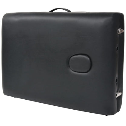 Lettino da Massaggio 2 Zone Pieghevole Spessore 10 cm Nero | homemem39