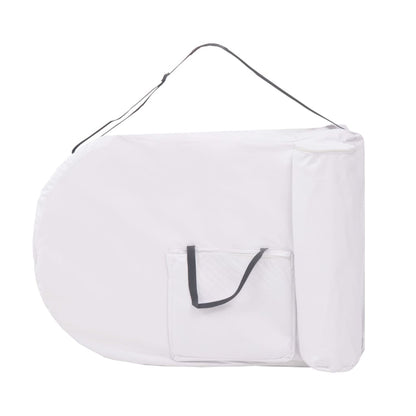 Lettino da Massaggio Spessore 4 cm con 2 Supporti Ovale Bianco