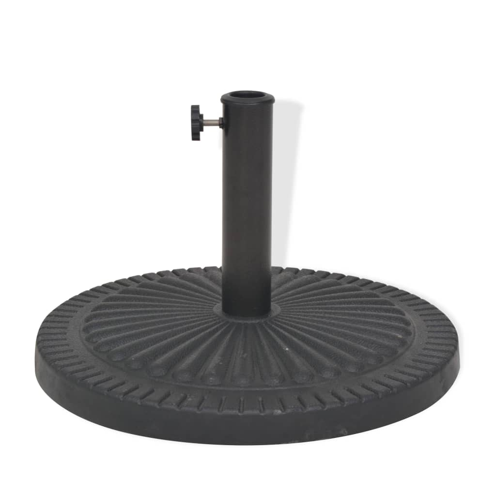 Base per Parasole Circolare in Resina Nera 29 kg