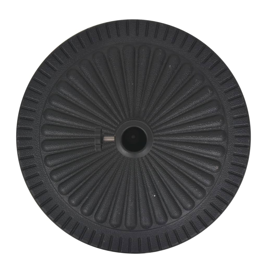 Base per Parasole Circolare in Resina Nera 29 kg