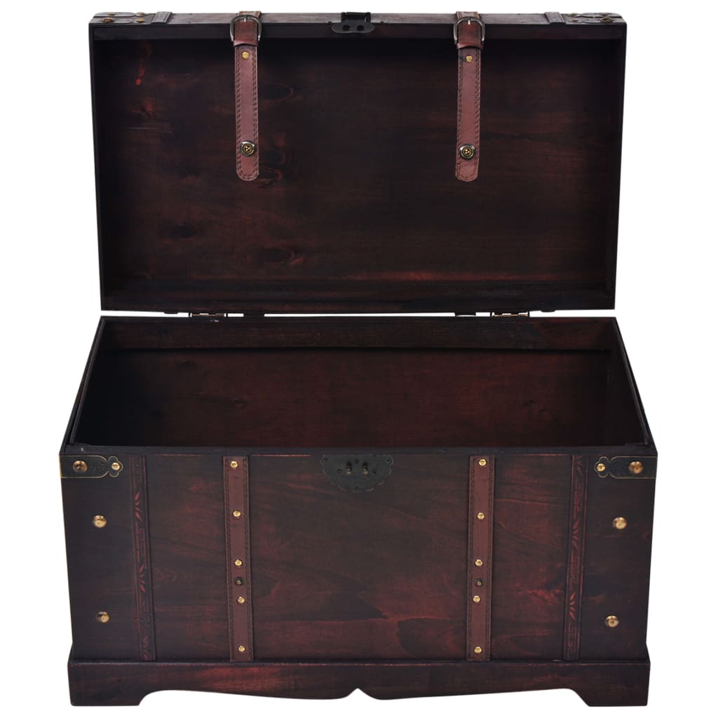 Baule del Tesoro Vintage in Legno 66x38x40 cm