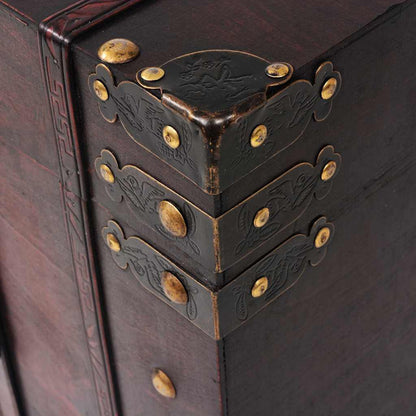 Baule del Tesoro Vintage in Legno 66x38x40 cm