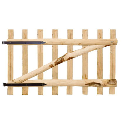 Cancello Singolo per Recinzione in Legno di Nocciolo 100x60 cm | homemem39