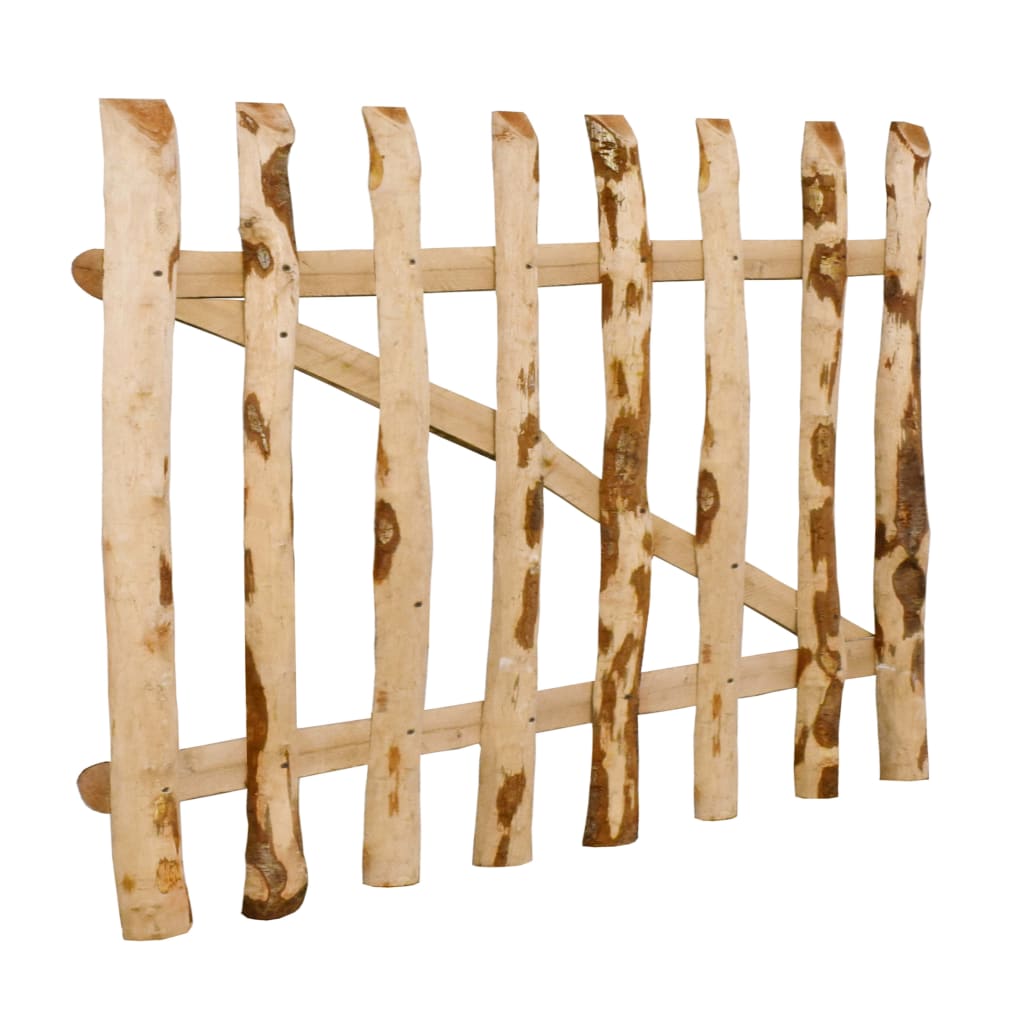 Cancello Singolo per Recinzione in Legno di Nocciolo 100x60 cm | homemem39