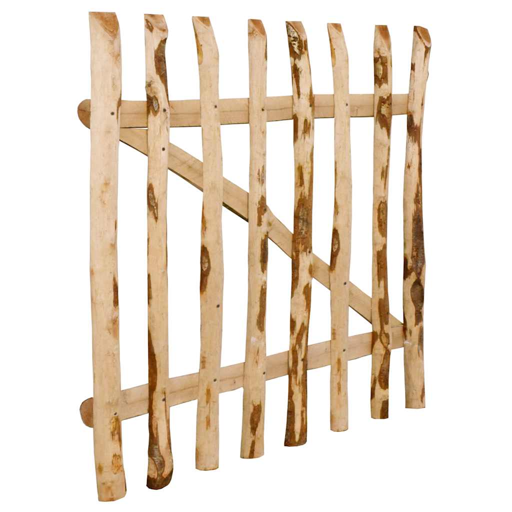 Cancello Singolo per Recinzione in Legno di Nocciolo 100x90 cm | homemem39